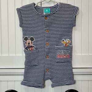 Disney Baby Mickey Mouse & Pluto Romper Baby Boys' Size 6-9 months